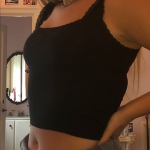 Black lace tank